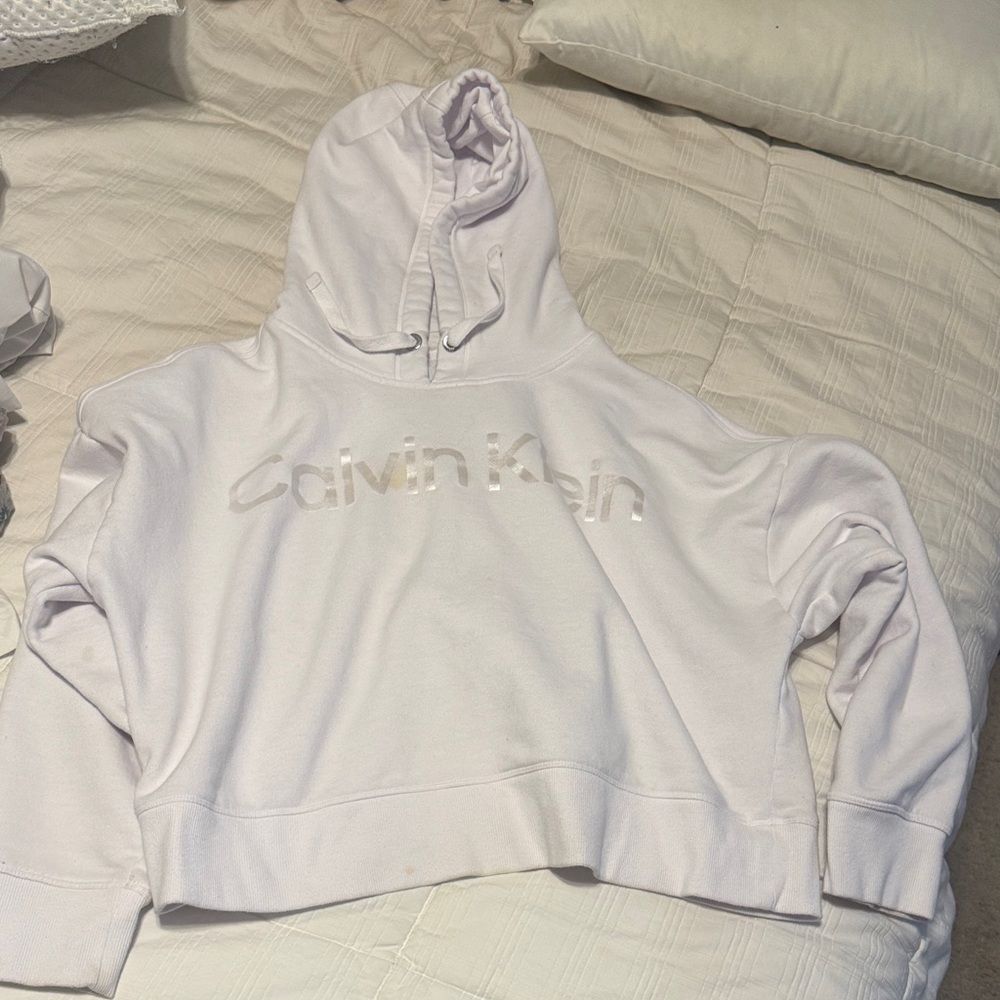 Calvin Klein Women's Light Gray Hoodie